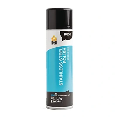 Image of Nisbets Stainless Steel Polish in Ready To Use Tin Leaves Non Greasy Film and Long Lasting Shine 480ml