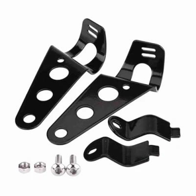 Image of KIMISS Motorcycle Headlight Brackets 26mm 2pcs Stainless Steel Adjustable Mount Fork Racer 28mm 34mm (Black)