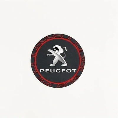 Image of 2PCS Car Cup Coaster, For 2019 Peugeot 208 II GT Line Drink Holder Coaster Insert Interior Accessories