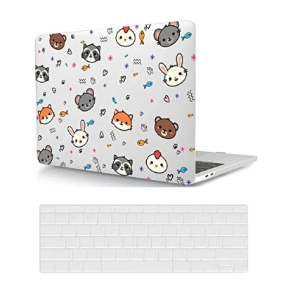 Image of Compatible with New MacBook Air 13 inch Case Retina Display &amp; Touch ID 2020 2019 2018 Release Model A1932 A2179 A2337 M1, Plastic Hard Shell Cover Keyboard Cover, Animals