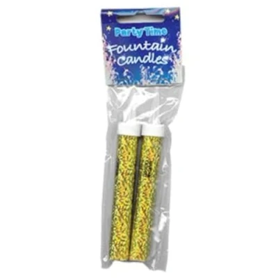 Image of 2 Gold Ice Fountain Candles