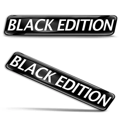 Image of Biomar Labs KS 179 3D Gel Silicone Sticker Black Edition Badge Stickers Car Motorcycle Bicycle Window Door Laptop