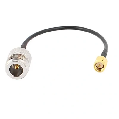 Image of sourcing map SMA J Male to N K Female RG174 Coaxial Cable Pigtail 15cm