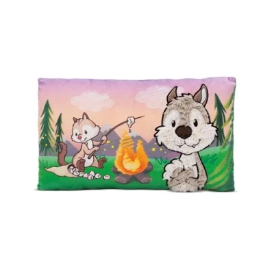 Image of Nici FOREST FRIENDS Children&#039;s cushion wolf Winny &amp; Chipmunk Jojo 43x25cm Rectangular cuddly fluffy, for girls, boys adults 49954