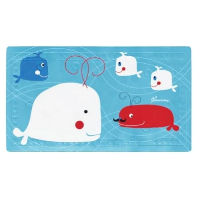Image of Dreambaby Non Slip Bath Mat with Heat Alert Sensor and Suction Cups (Whales)