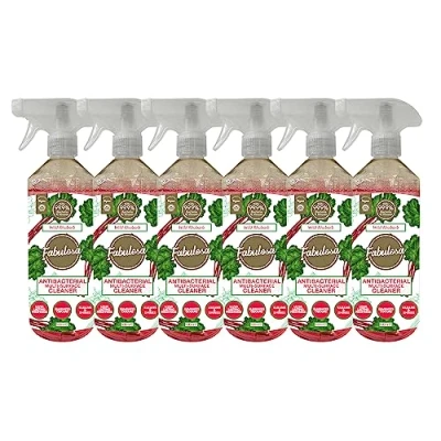 Image of Fabulosa Multi Purpose Anti Bacterial Disinfectant Trigger Spray with Long Lasting Fragrance, 500ml, 6 Pack, Wild Rhubarb