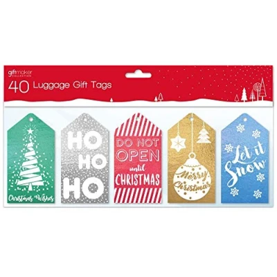 Image of Giftmaker Collection 40 Pack Luggage Gift Tags Xmas Contemporary