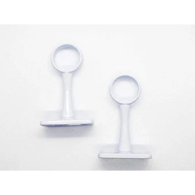 Image of Wardrobe rail support White Centre Brackets 19 mm Steel Storage solutions Pack of 2 (19mm Brackets, White)