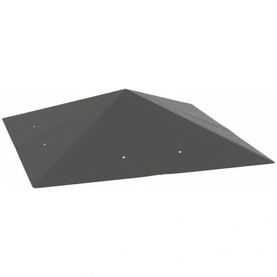 Image of Outsunny 3 x (m) Gazebo Canopy Replacement Cover with Drain Holes Grey