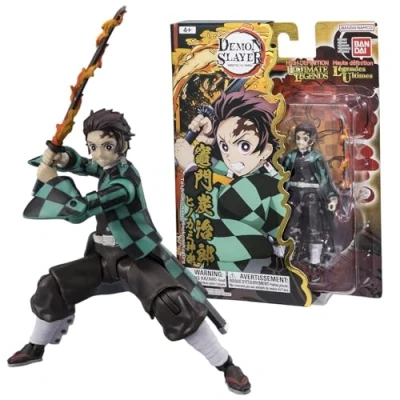 Image of BANDAI Ultimate Legends Tanjiro Kamado Action Figure 12.5cm Anime With 27 Points Of Articulation And Accessories Gift Collectable Demon Slayer Manga Merch Figures