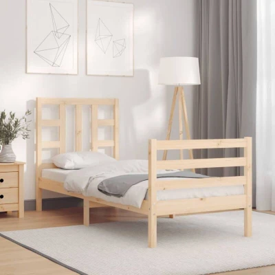 Image of vidaXL Bed Frame without Mattress Small Single Solid Wood Pine