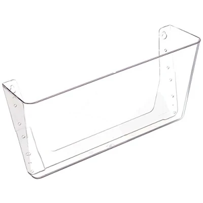 Image of Deflecto Literature Wall Pocket Stackable A4 Landscape Crystal Ref DE73201
