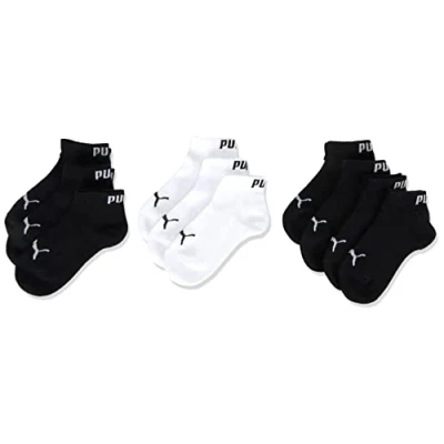 Image of Puma Unisex Kid&#039;s QUARTER, Black/White, 31/34 (pack of 10)