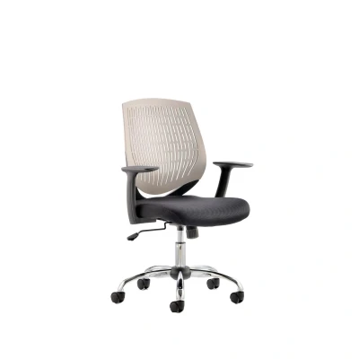 Image of Dura Chair with Arms Grey Back Black Seat