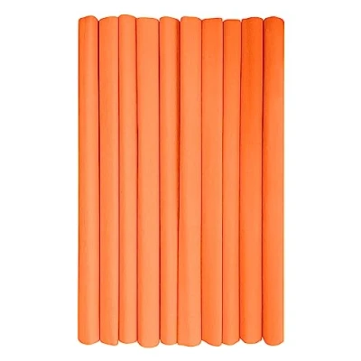 Image of Interdruk Crepe Paper Rolls for Kids, DIY and Decorations Pack of 10 Reels (50cm x 200cm, 28g/m2) 06 Dark Orange