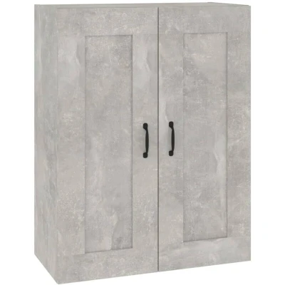 Image of vidaXL Hanging Wall Cabinet Concrete Grey 69.5x32.5x90 cm