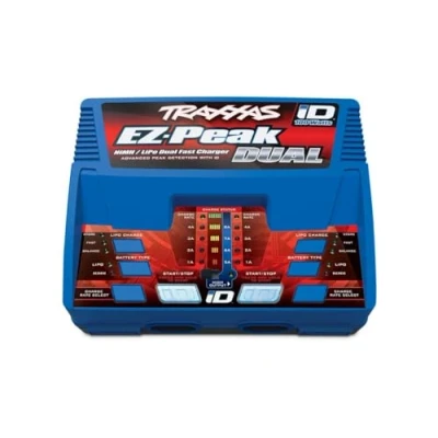 Image of Traxxas EZ Peak Plus Dual Model Charger 8A LiPo, NiMH Minus Delta U Shut Off, Battery Detection 2972GX