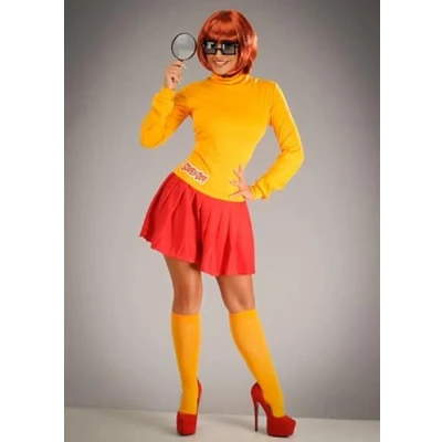 Image of Womens Scooby Doo Velma Costume (Large (UK 14 16))