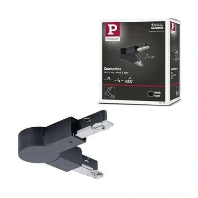 Image of Paulmann 96909 URail connector joint 159x36 mm max. 1000W black matt rail system