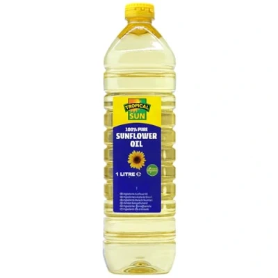 Image of Tropical Sun Sunflower Oil 1l (Pack of 1)Great for Cooking, Baking, Frying, Salads &amp; Sauces