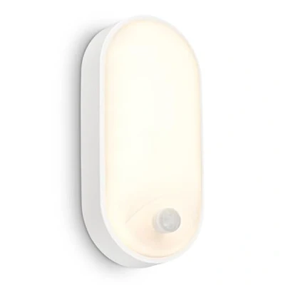 Image of BRILONER LED Wall lamp Outdoor IP65 with Motion Detector, up to 6m Range, 100 Degree Detection, lamp, Light, Spotlight, Lighting, 22x10.5x6 cm, White