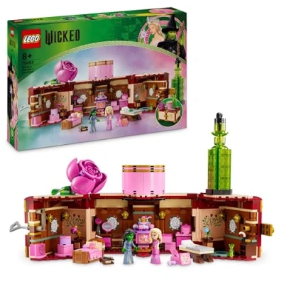 Image of LEGO Wicked Glinda &amp; Elphaba&#039;s Dormitory Set, Building Toy for 8 Plus Year Old Girls Boys, with 2 Mini Dolls Imaginative Play, Gift Kids Who Love Doll’s Houses, and Fans of the Movie 75683