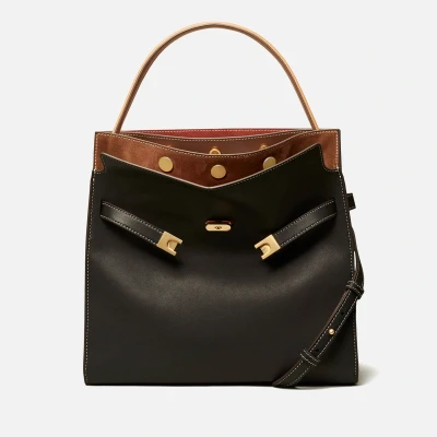 Image of Tory Burch LEE Radziwill Double BAG Handbag, Women&#039;s, Size: One Size, Black