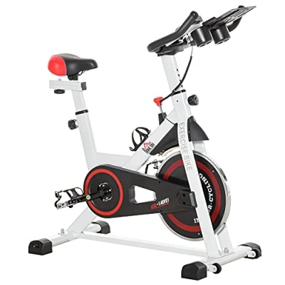 Image of HOMCOM 8kg Flywheel Exercise Bike Indoor Gym Office Cycling Stationary Cardio Workout Fitness Racing Machine
