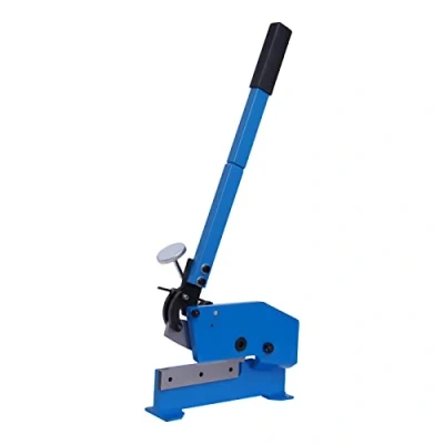 Image of 200mm Metal Cutting Bench Mounted Manual Hand Shear Sheet Cutter Guillotine Tool,Industrial Plate Shears Lever Shear,Adjustable Clamp,Blue