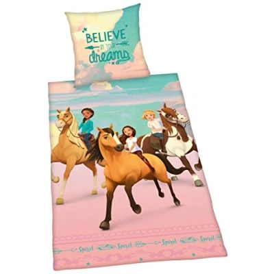 Image of Herding SPIRIT Bedding Set, Reversible Motif, Duvet Cover 135 x 200 cm, Pillow Case 80 Cotton/Renforcé