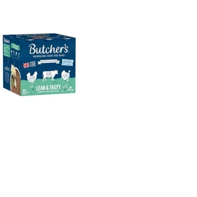 Image of Butcher&#039;s Lean and tasty whole grain cans dog food 18 Pack, 390g Each
