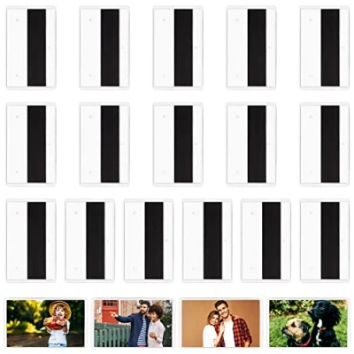 Image of Kurtzy 20 Pack of Blank Photo Frame Insert Fridge Magnets for Photos 9.8 x 5.9cm/3.9 2.3 Inches Clear Acrylic Refrigerator Small Gifts Family &amp; Friends