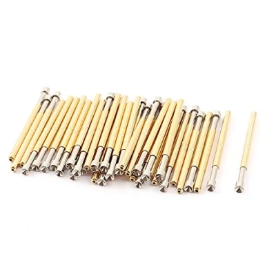 Image of sourcingmap 40 Pcs P125A 2.5mm Dia Concave Tip Spring Test Probes Testing Pin 33mm