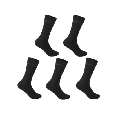 Image of Slazenger Mens 5 Pack Crew Socks Dark Asst 12+