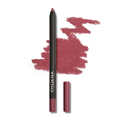 Image of AQUAPURITY PHOERA MATTE SUPER SMOOTH Pigmented Lip Liner Long lasting Smudge proof Pencil Waterproof Makeup Contour Lipliner (001 Dusky Rose)