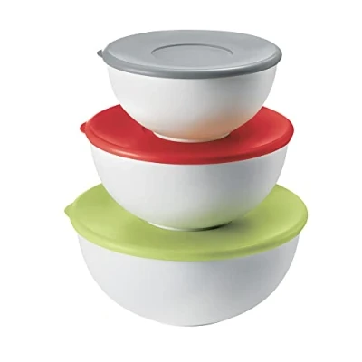 Image of Guzzini Bowl, Grey/Red/Green, 24x24x11.2 cm