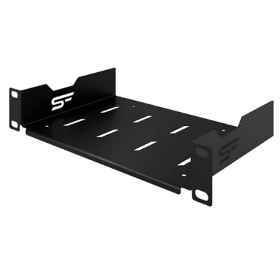 Image of Stalflex Server Rack Shelf 10 inch 1U 150mm Made of Metal Universal Vented Mount Cantilever Tray compatible with Network Cabinet and Rails