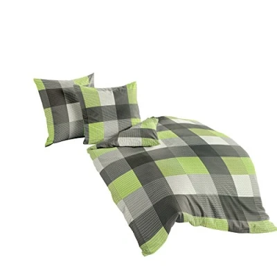 Image of Bierbaum Bedding, Cotton, Kiwi, 155 x 220 cm