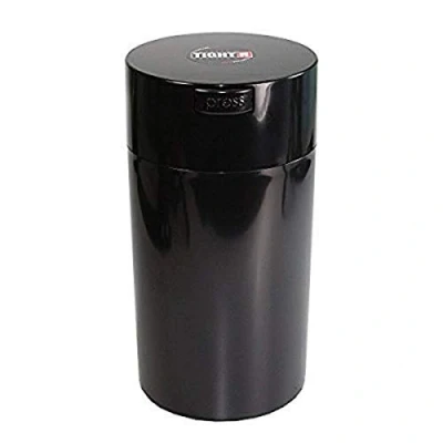 Image of Tightvac 3oz to 12 Ounce Patented Airtight Multi use Vacuum Works as Smell Proof Herbs and Dry Goods Storage Container, 1.3 Liter/1.1 Quart, Black
