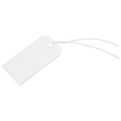Image of Merit White Strung Tag 96x48mm (Pack 75)