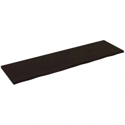Image of vidaXL Bathroom Countertop Dark Brown 220x60x(2 4) cm Treated Solid Wood