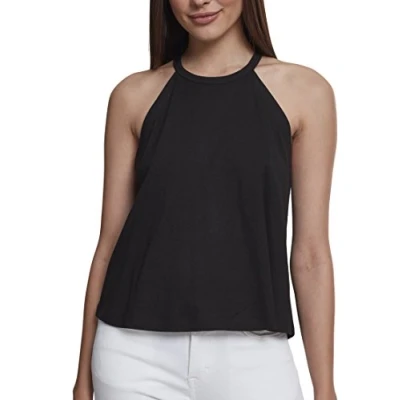 Image of Urban Classics Women&#039;s Tb1903 ladies Neckholder Tanktop Top, Black (Black 00007), 3XL