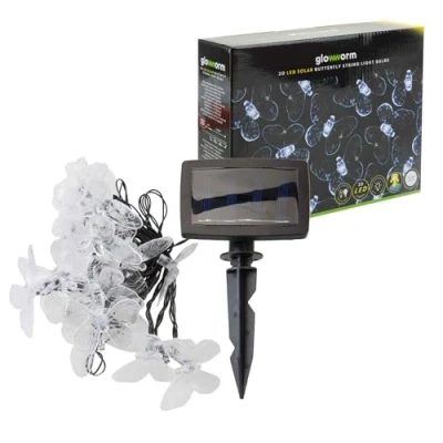 Image of VFM Glowworm Solar Butterfly Lights Warm White LED