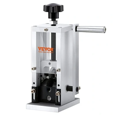 Image of VEVOR Manual Wire Stripping Machine, 0.06 0.98 Copper Stripper with Hand Crank or Drill Powered, Visible Depth Reference, Portable Aluminum Frame Peeler for Scrap Recycling