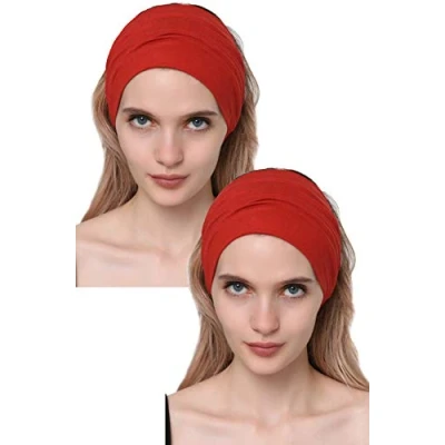 Image of Deresina Bamboo Stretchy Headband for Hair Loss (Cinnamon)