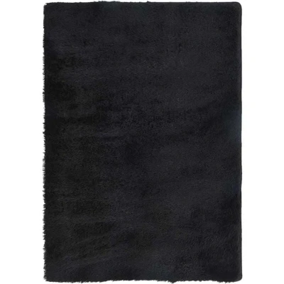 Image of vidaXL Shaggy Rug High Pile NAVARRA Black 160x230 cm Polyester