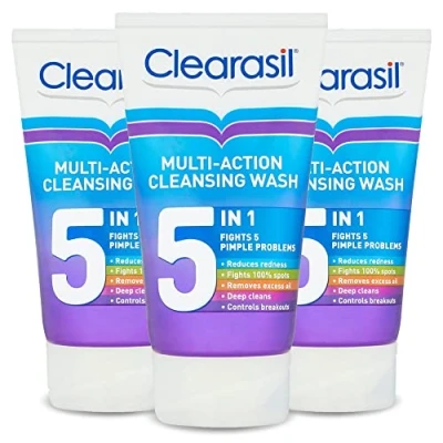 Image of Clearasil Ultra 5 in 1 Face Wash (Pack of 3 x 150 ml)