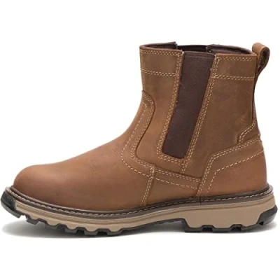Image of Caterpillar Men&#039;s Pelton St S1 P HRO SRA Ankle Boot, Dark Beige, 9 UK