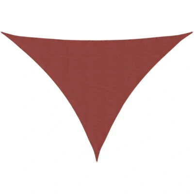 Image of vidaXL Sunshade Sail Oxford Fabric Triangular 5x7x7 m Terracotta