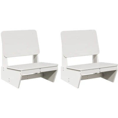 Image of vidaXL Garden Chairs 2 pcs White 60x64x70.5 cm Solid Wood Pine